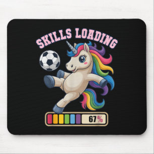 Mousepad 67 Habilidades de Unicórnio de Futebol Carregando