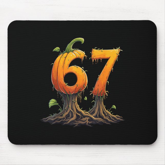 Mousepad 67 Halloween Brainrot Meme 6 7 Números Seis Sete P (Frente)