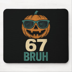 Mousepad 67 Halloween Bruh Abóbora 6-7 Meme Geração Alpha G