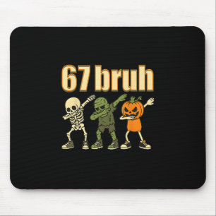 Mousepad 67 Halloween Bruh Engraçado Brainrot Meme Seis Set
