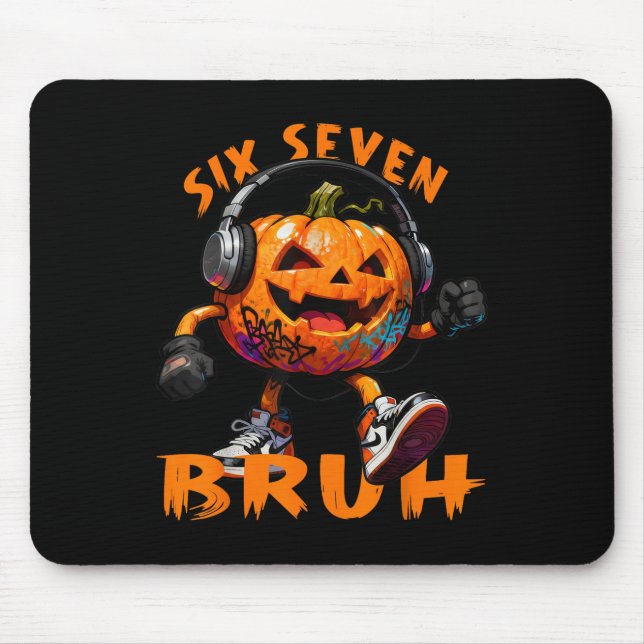 Mousepad 67 Halloween Divertido Seis Sete Meme Brainrot Abó (Frente)