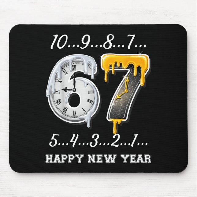 Mousepad 67 Happy New Year Six Seven Funny Countdown 2026 B (Frente)