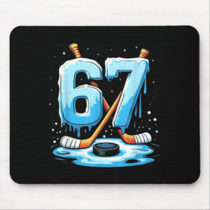 Mousepad 67 Hockey Sorvete Drip Gíria Gen Alpha Meninos Hom
