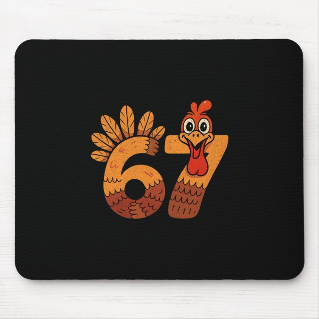 Mousepad 67 Humor Meme 6-7 Engraçado Seis Sete Dia de Ação  (Frente)