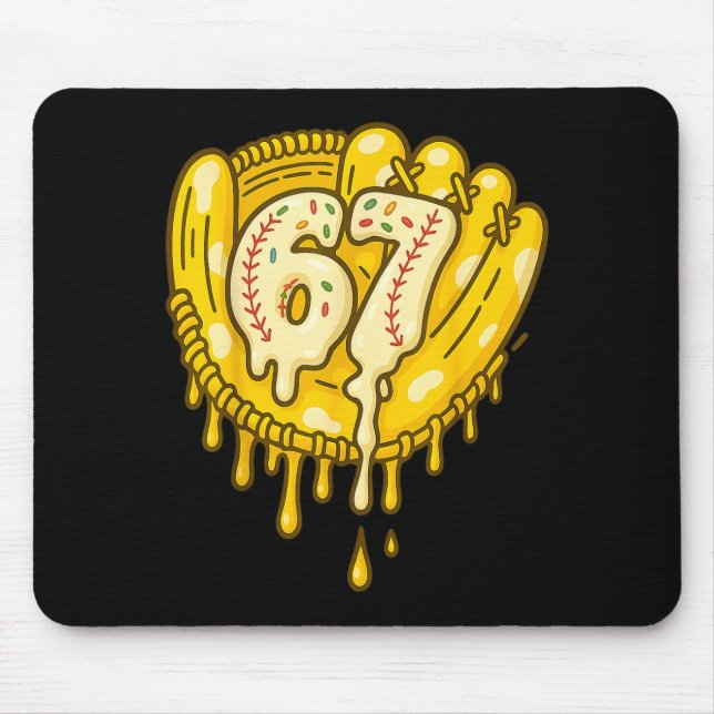 Mousepad 67 Ice Cream Drip Funny Six Seven Baseball  (Frente)