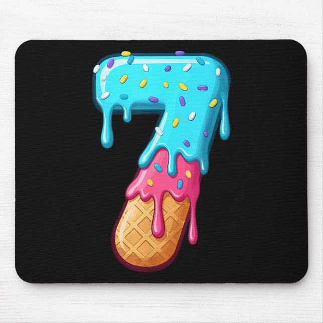 Mousepad 67 Ice Cream Drip Meme Funny 6 7 Halloween Costume (Frente)