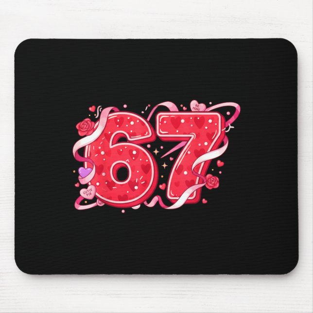 Mousepad 67 Ice Cream Drip Meme Funny Six Seven Valentine D (Frente)