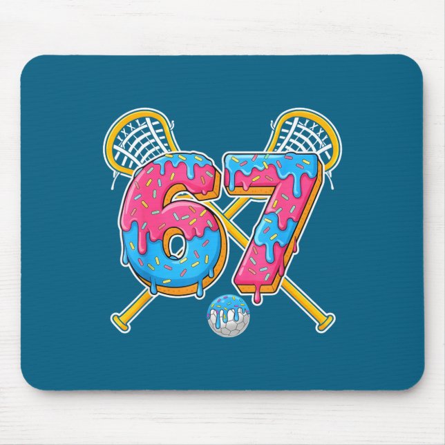 Mousepad 67 Ice Cream Drip Meme Gen Alpha Slang Lacrosse Sr (Frente)