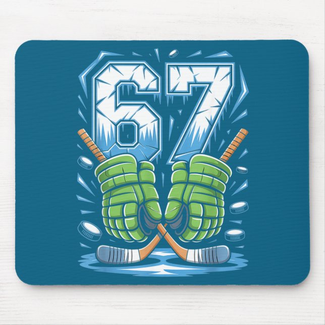 Mousepad 67 Ice Cream Drip Meme Six Seven Gen Alpha Slang  (Frente)