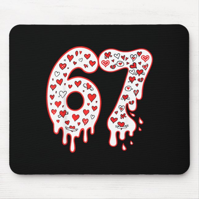 Mousepad 67 Ice Cream Drip Meme Six Seven Gen Alpha Valenti (Frente)