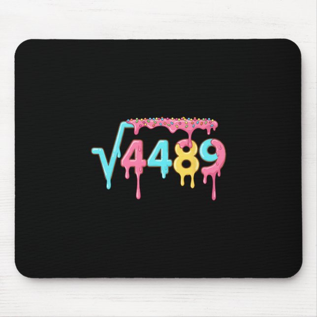 Mousepad 67 Ice Cream Drip Meme Square Root 4489 Slang Math (Frente)