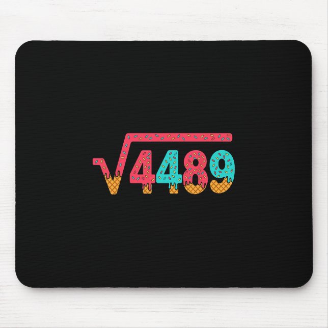 Mousepad 67 Ice Cream Drip Meme Square Root 4489 Slang Math (Frente)