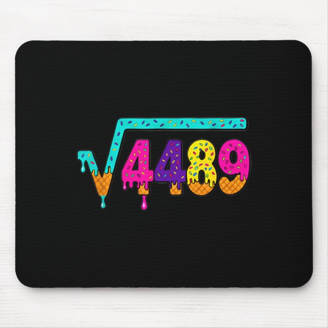 Mousepad 67 Ice Cream Drip Meme Square Root 4489 Slang Math (Frente)