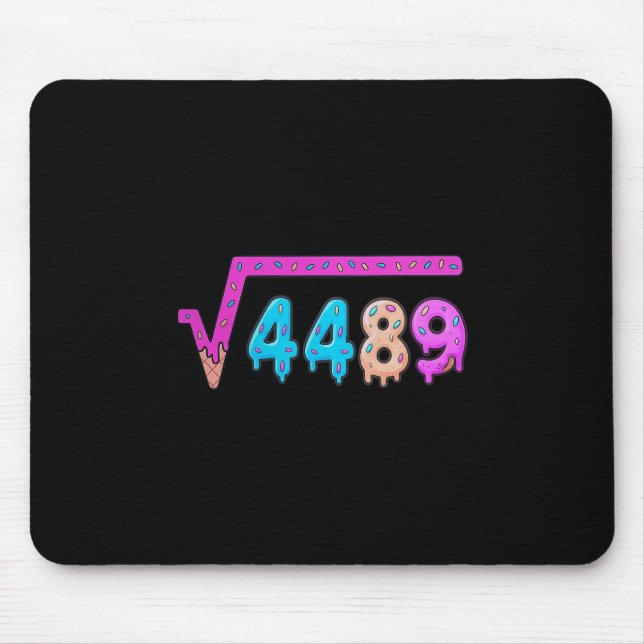 Mousepad 67 Ice Cream Drip Meme Square Root 4489 Slang Math (Frente)