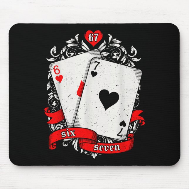Mousepad 67 Ker Meme Card Art Lucky Hand Retro Aesthetic De (Frente)