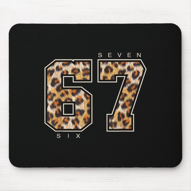 Mousepad 67 Leopard Pattern Retro Sixty Seven Animal Skin S (Frente)