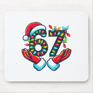 Mousepad 67 Luzes de Natal Natal Engraçado 6 7 Meme Xmas