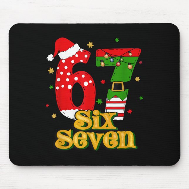Mousepad 67 Mais Meme Candy Cane Seis Sete Crianças Homens  (Frente)