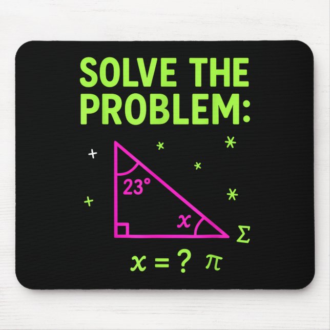 Mousepad 67 Math Meme Solve The Problem Funny Teachers Stud (Frente)