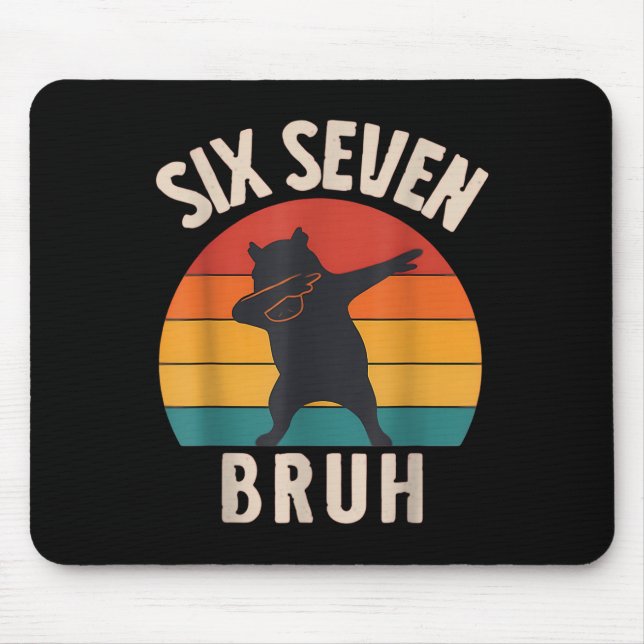 Mousepad 67 Meme 6 7 Dabbing Capyra Seis Sete Bruh Engraçad (Frente)