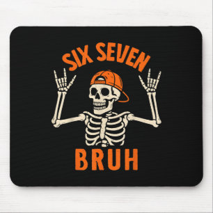 Mousepad 67 Meme 6 7 Esqueleto engraçado de Halloween Rock