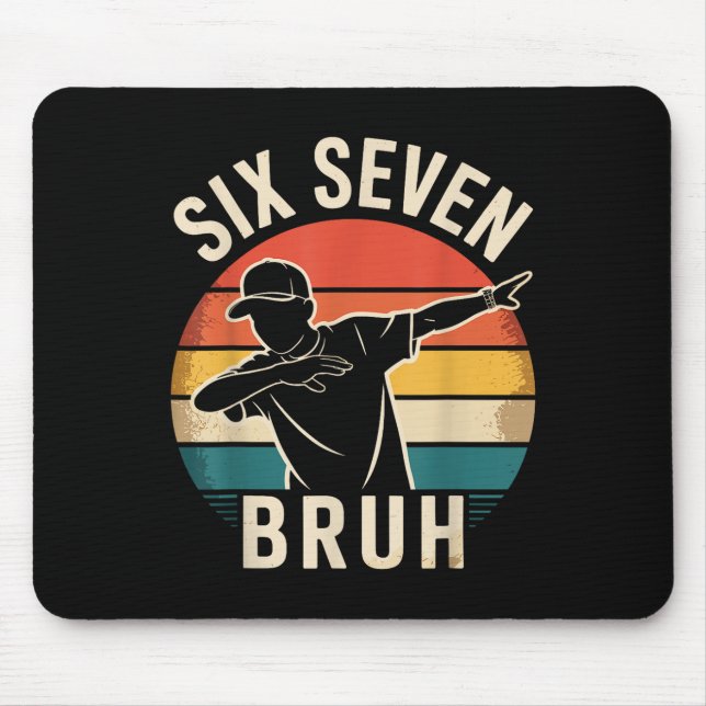 Mousepad 67 Meme 6 7 Números Dabbing Seis Sete Bruh Engraça (Frente)