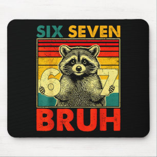 Mousepad 67 Meme 6 7 Números Guaxinim Seis Sete Bruh Engraç