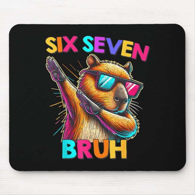 Mousepad 67 Meme Capybara Six Seven Bruh Capybara Kids Boys (Frente)