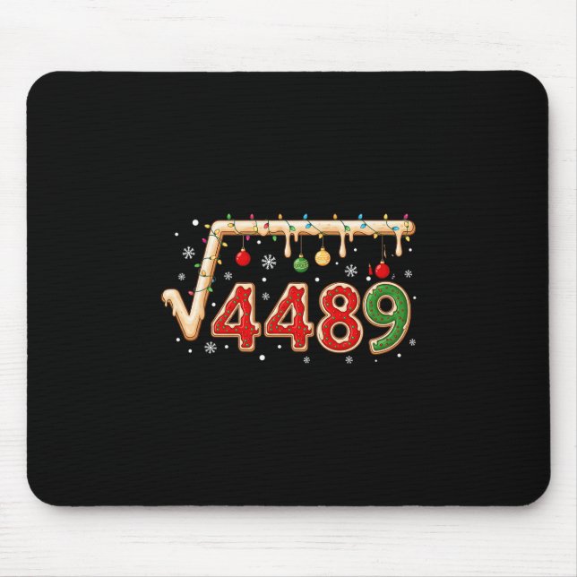 Mousepad 67 Meme Christmas Square Root 4489 Six Seven Math  (Frente)