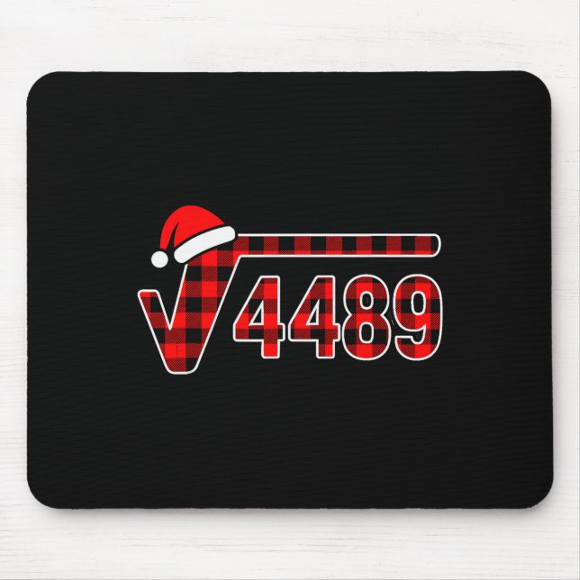 Mousepad 67 Meme Christmas Square Root 4489 Six Seven Math  (Frente)