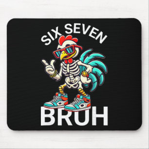 Mousepad 67 Meme de Halloween 6 7 Esqueleto de Frango Seis