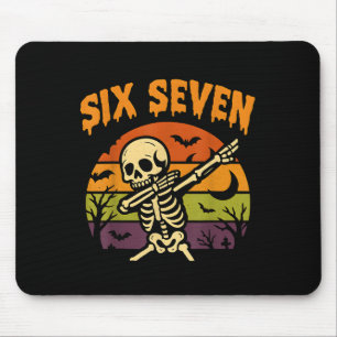 Mousepad 67 Meme de Halloween 6 7 Esqueleto Seis Sete Númer