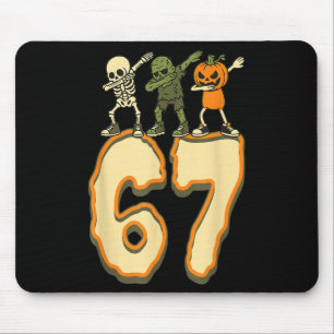 Mousepad 67 Meme de Halloween 6 7 Números Seis Sete Criança