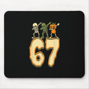 Mousepad 67 Meme de Halloween 6 7 Números Seis Sete Criança