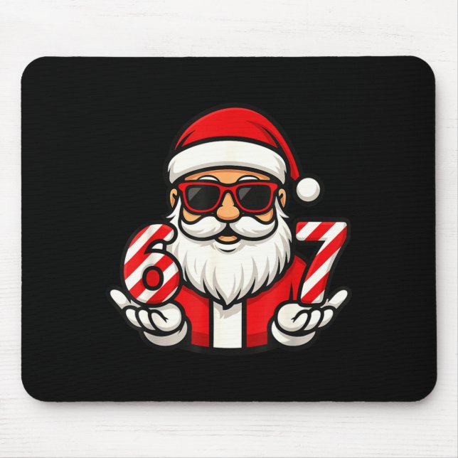 Mousepad 67 Meme de Natal Seis Papai Noel Engraçado (Frente)