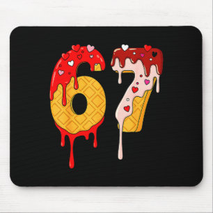 Mousepad 67 Meme de Sorvete Pingando Divertido Seis Sete Di