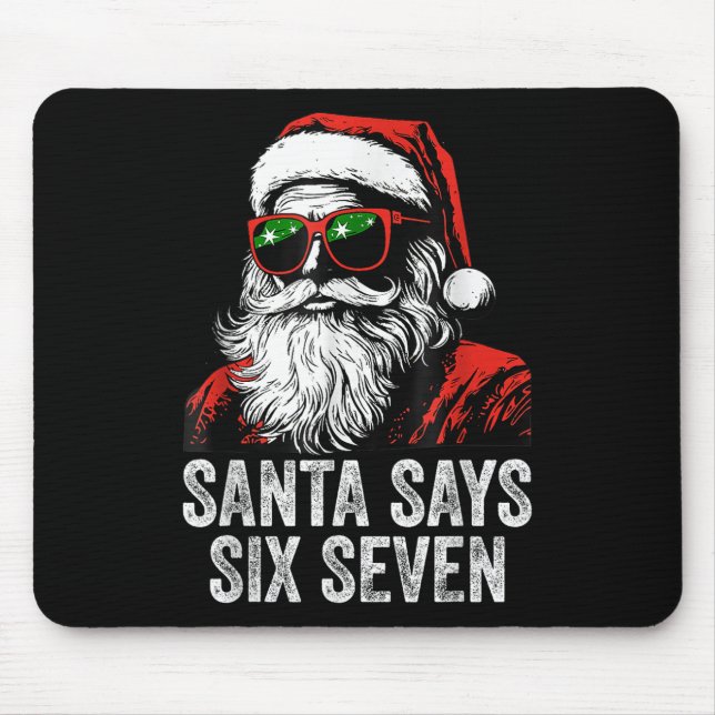 Mousepad 67 Meme Divertido Seis Sete Natal 6-7 Meme Papai N (Frente)