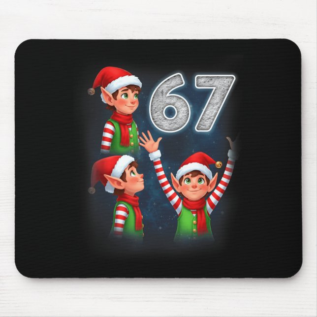 Mousepad 67 Meme Elf Howling At The Moon Parody Funny Chris (Frente)