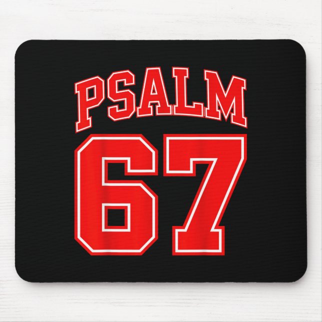Mousepad 67 Meme Engraçado Seis Sete Salmo 67 6-7 Meme (Frente)
