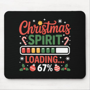 Mousepad 67 Meme Espírito de Natal Carregando 67% Seis Sete