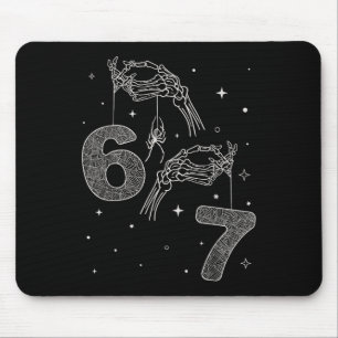 Mousepad 67 Meme Esqueleto Mão Divertido Halloween Seis Set