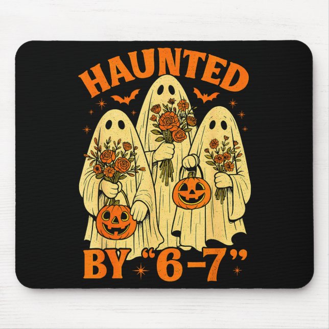 Mousepad 67 Meme Fantasma Tendência Halloween Divertido Six (Frente)