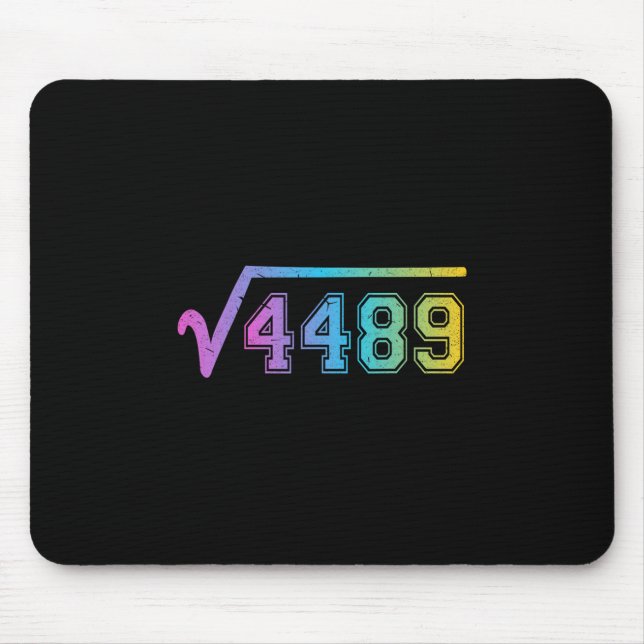 Mousepad 67 Meme Fun Square Root 4489 Teen Six Seven Math T (Frente)