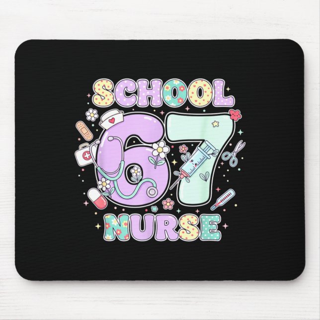 Mousepad 67 Meme Funny School Nurse Six Seven Meme Boys Gir (Frente)