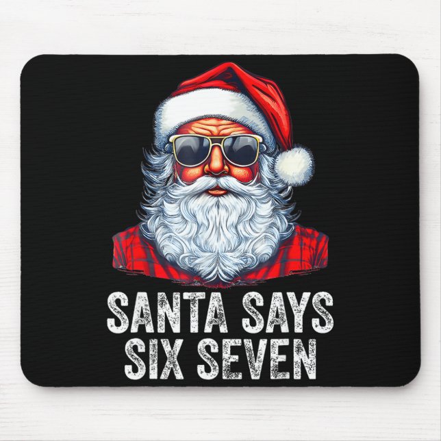 Mousepad 67 Meme Funny Six Seven Christmas 6-7 Meme Santa 6 (Frente)