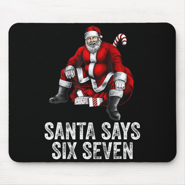 Mousepad 67 Meme Funny Six Seven Christmas 6-7 Meme Santa 6 (Frente)