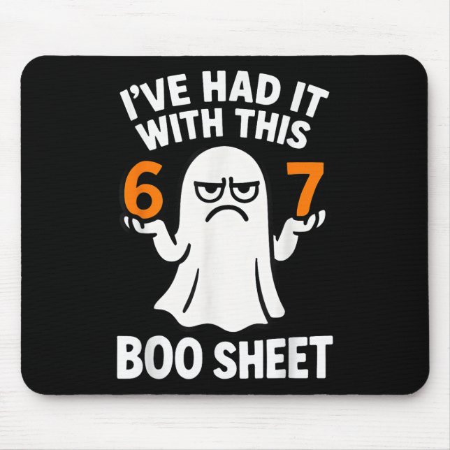 Mousepad 67 Meme Halloween Costume 6 7 Funny Boo Sheet Six  (Frente)