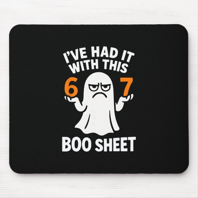 Mousepad 67 Meme Halloween Costume 6 7 Funny Boo Sheet Six  (Frente)
