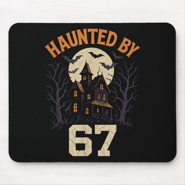 Mousepad 67 Meme Halloween Costume Haunted By 6-7 Brainrot  (Frente)