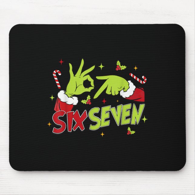 Mousepad 67 Meme Humor 6-7 Divertido Seis Sete Natal  (Frente)